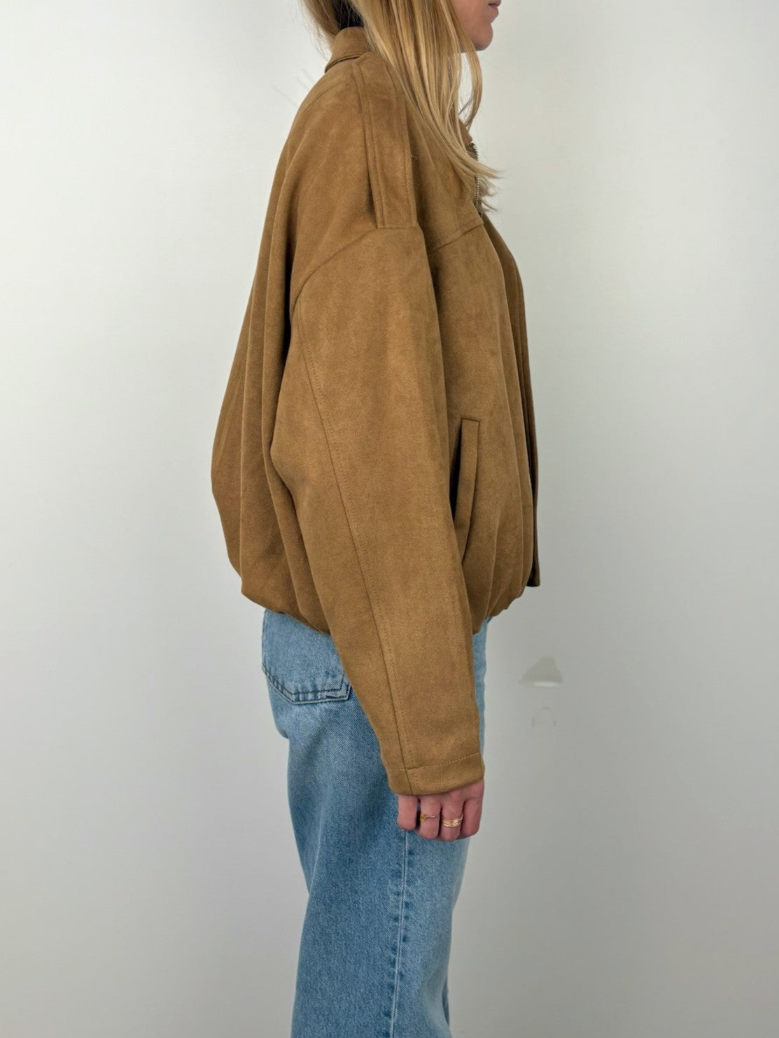 BLOUSON EFFET DAIM
