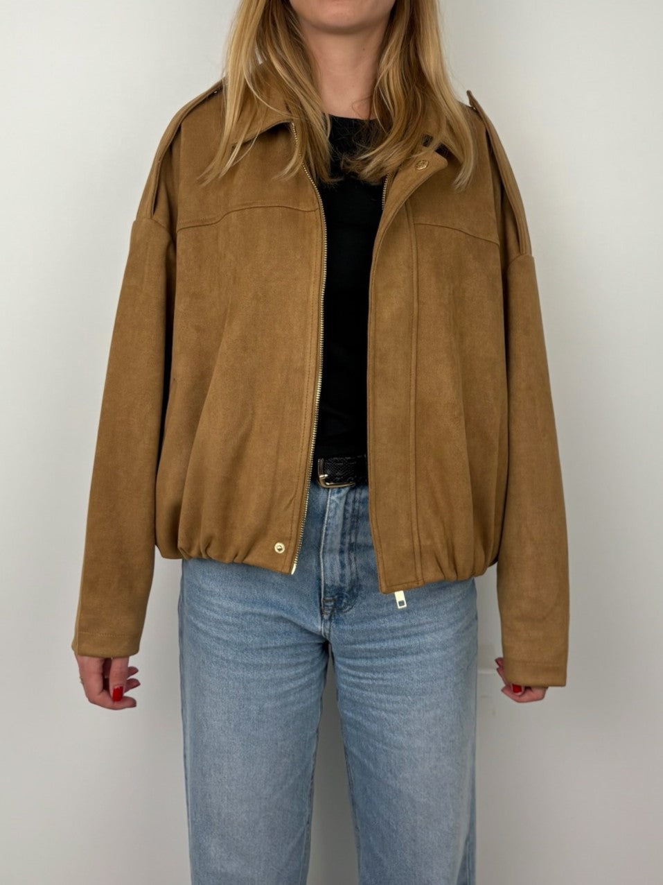 BLOUSON EFFET DAIM