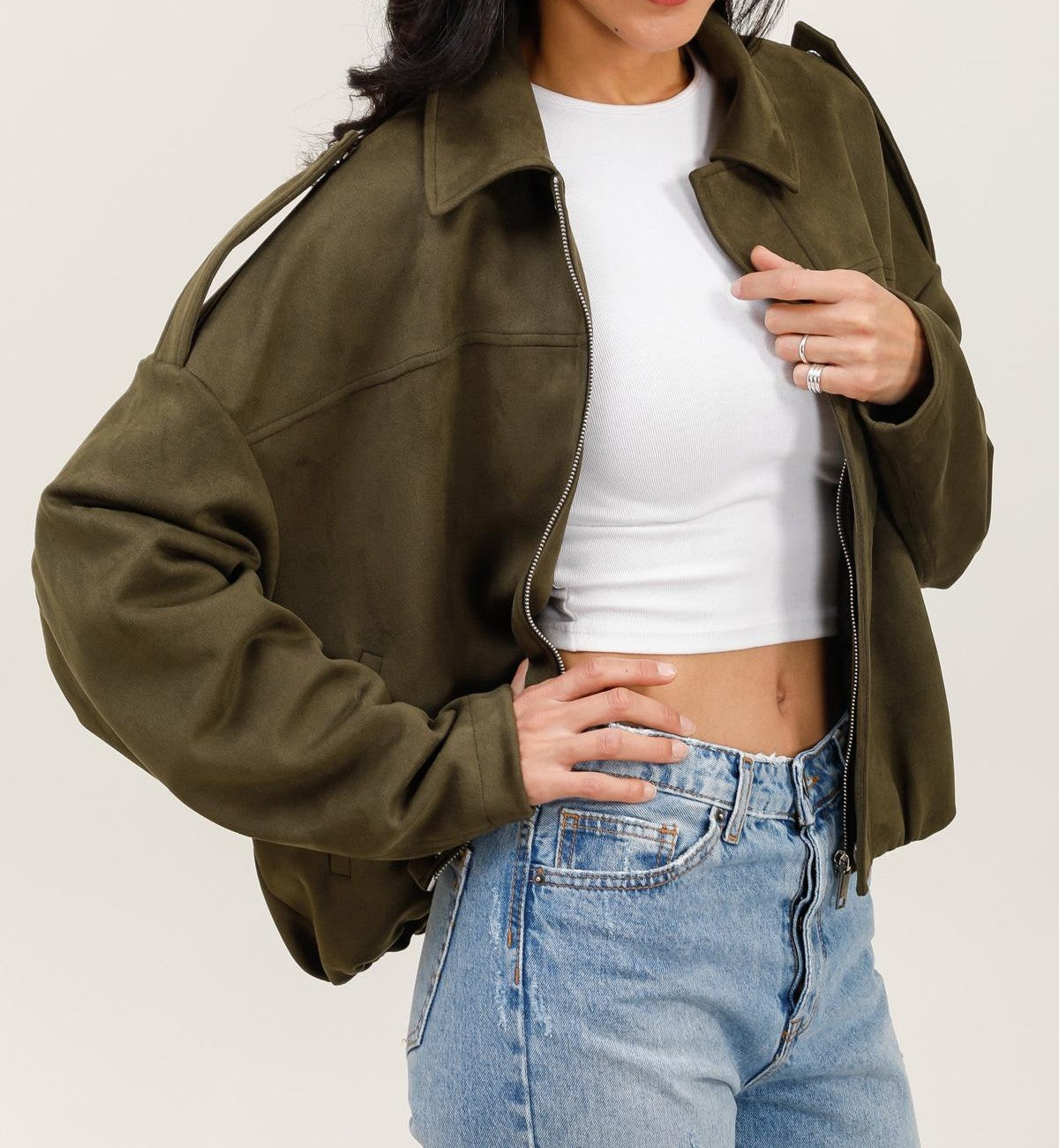 CHAQUETA EFECTO ANTE