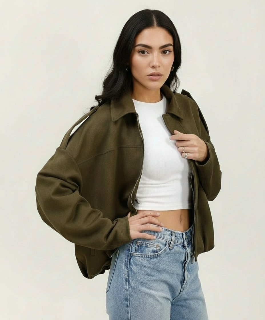 VESTE COURTE EFFET DAIM