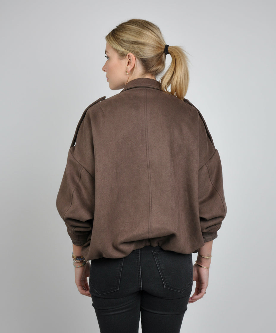 VESTE COURTE EFFET DAIM