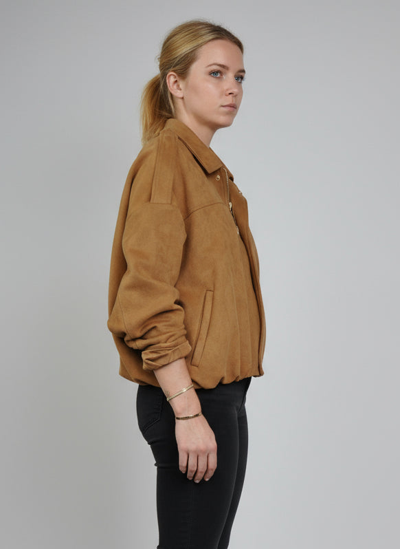 VESTE COURTE EFFET DAIM