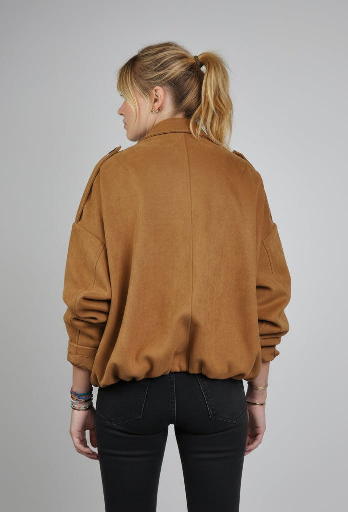 VESTE COURTE EFFET DAIM