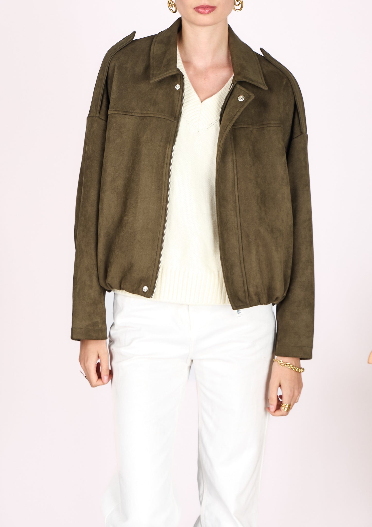 BLOUSON EFFET DAIM