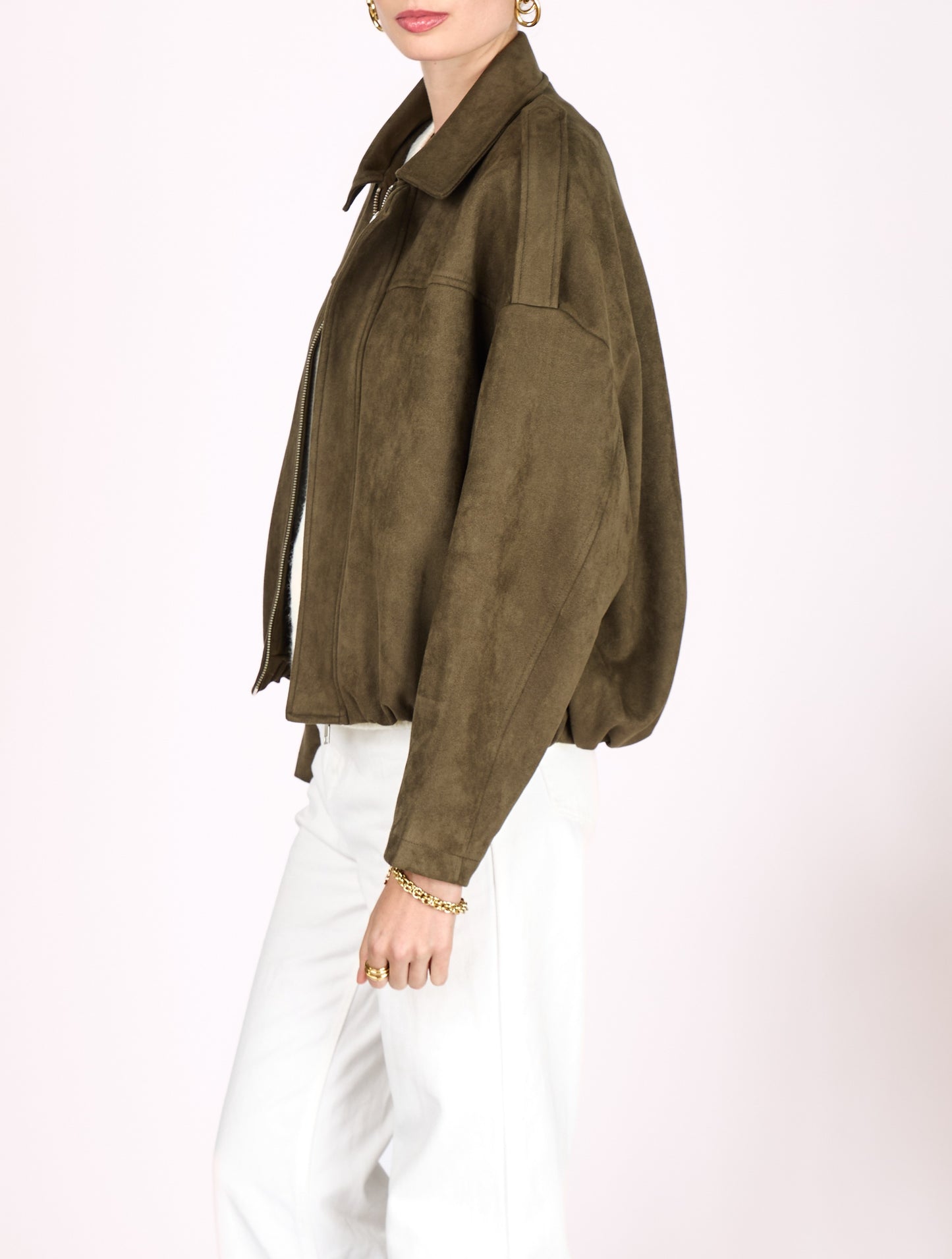 BLOUSON EFFET DAIM
