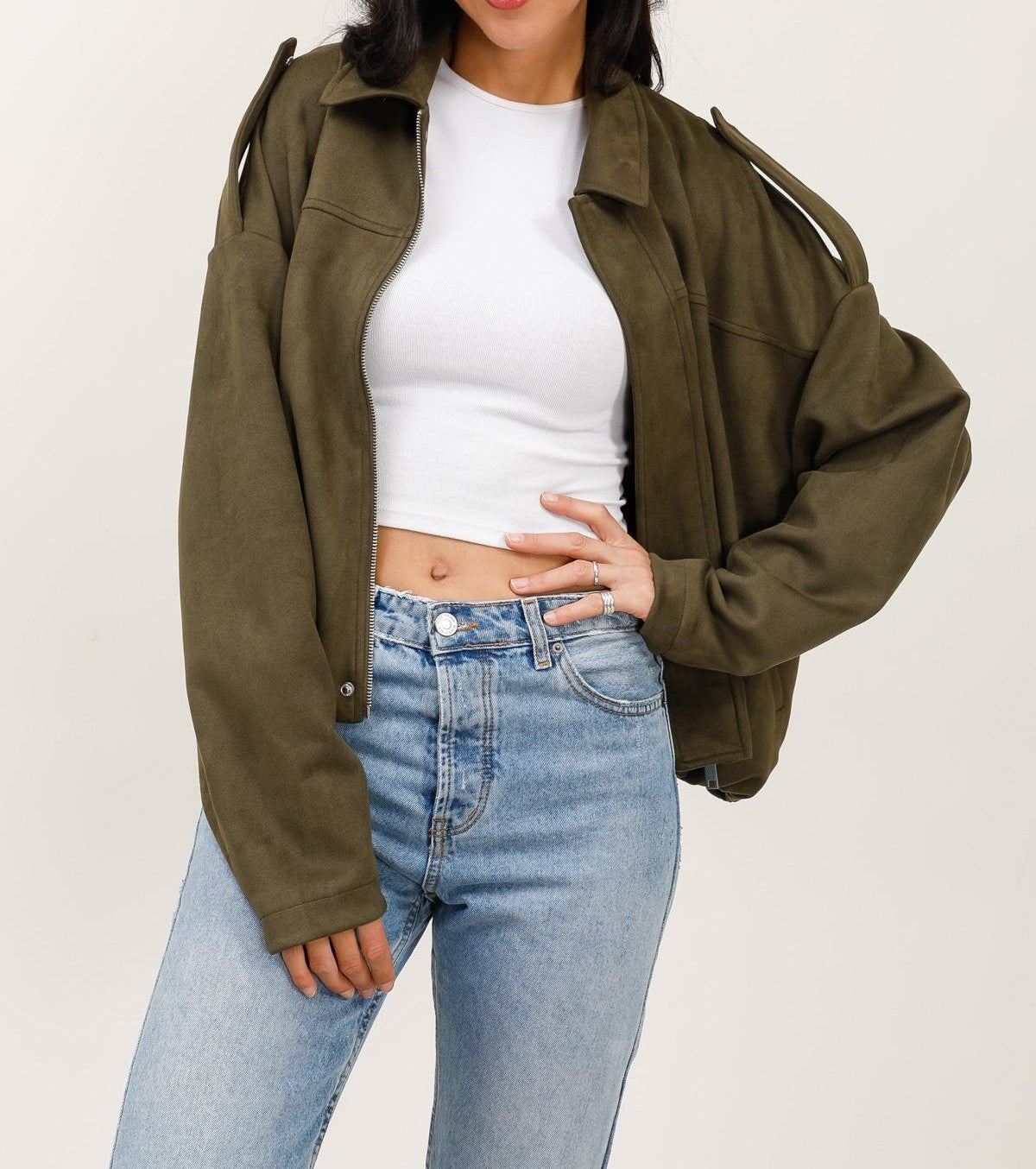 CHAQUETA EFECTO ANTE