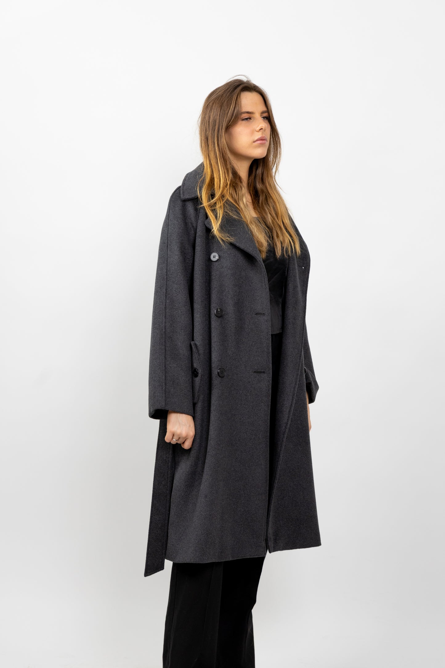 MANTEAU TRENCH EN LAINE