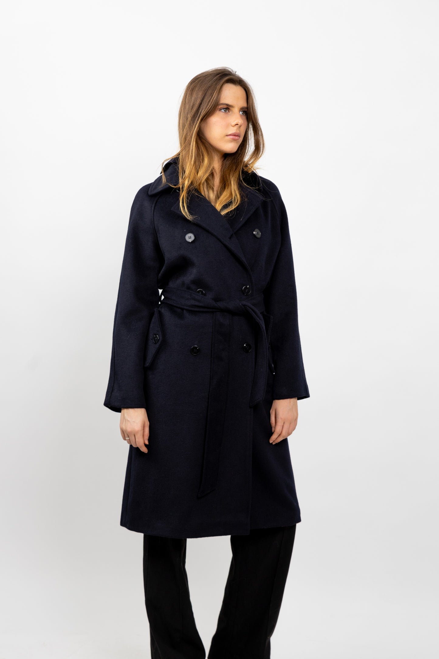 MANTEAU TRENCH EN LAINE
