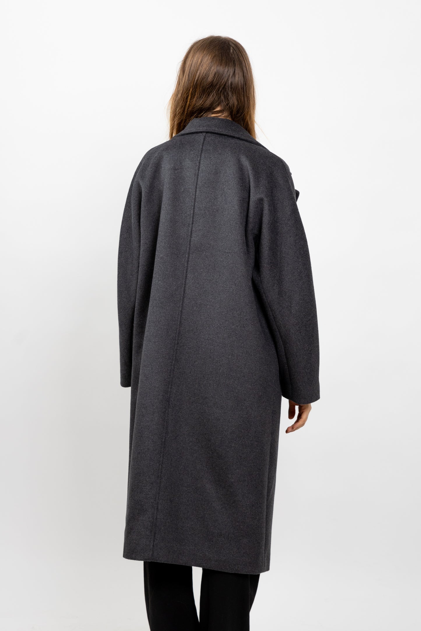 MANTEAU LONG EN LAINE MÉLANGÉE