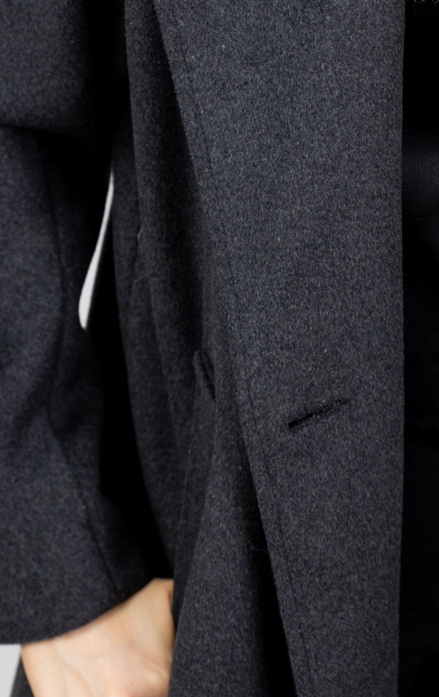 MANTEAU LONG EN LAINE MÉLANGÉE