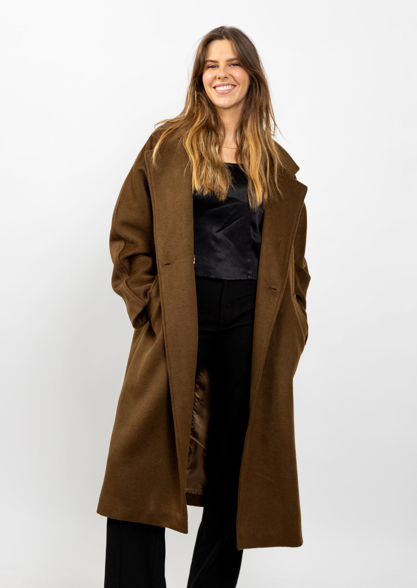 LONG WOOL BLEND COAT