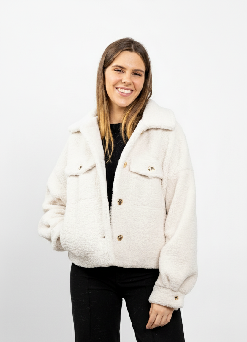 VESTE EN FAUSSE FOURRURE MOUTON