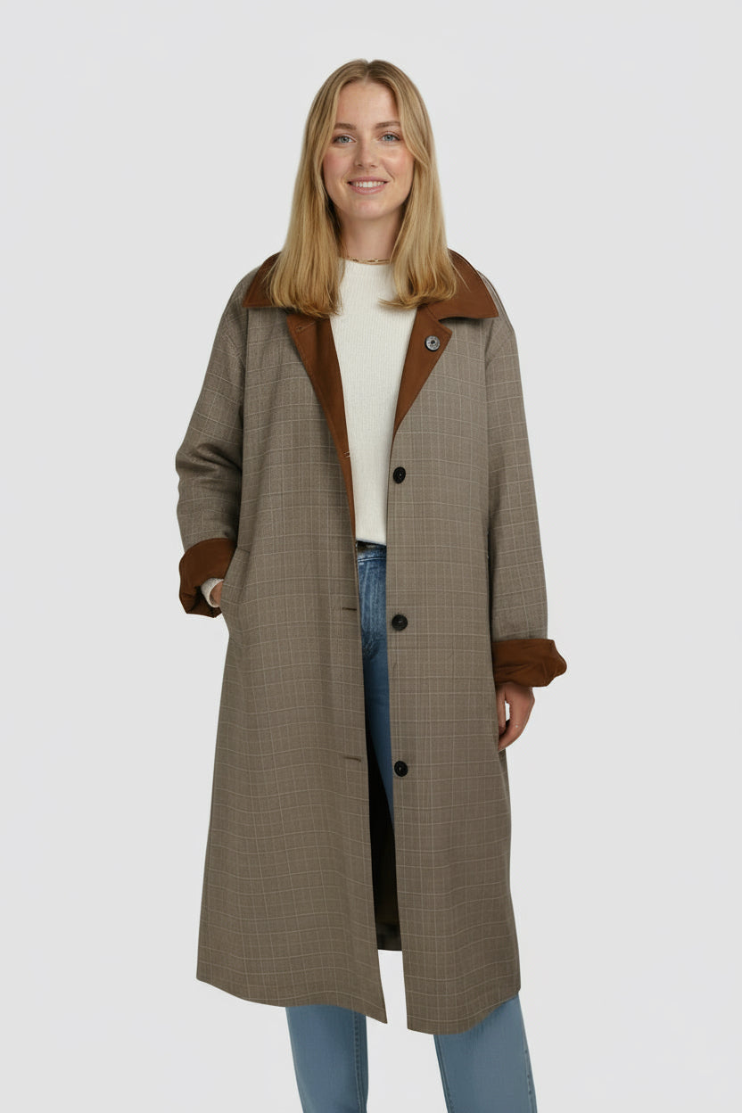 GABARDINA REVERSIBLE DE CUADROS