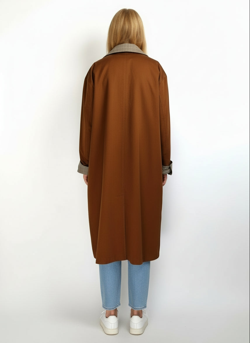 TRENCH REVERSIBLE À CARREAUX