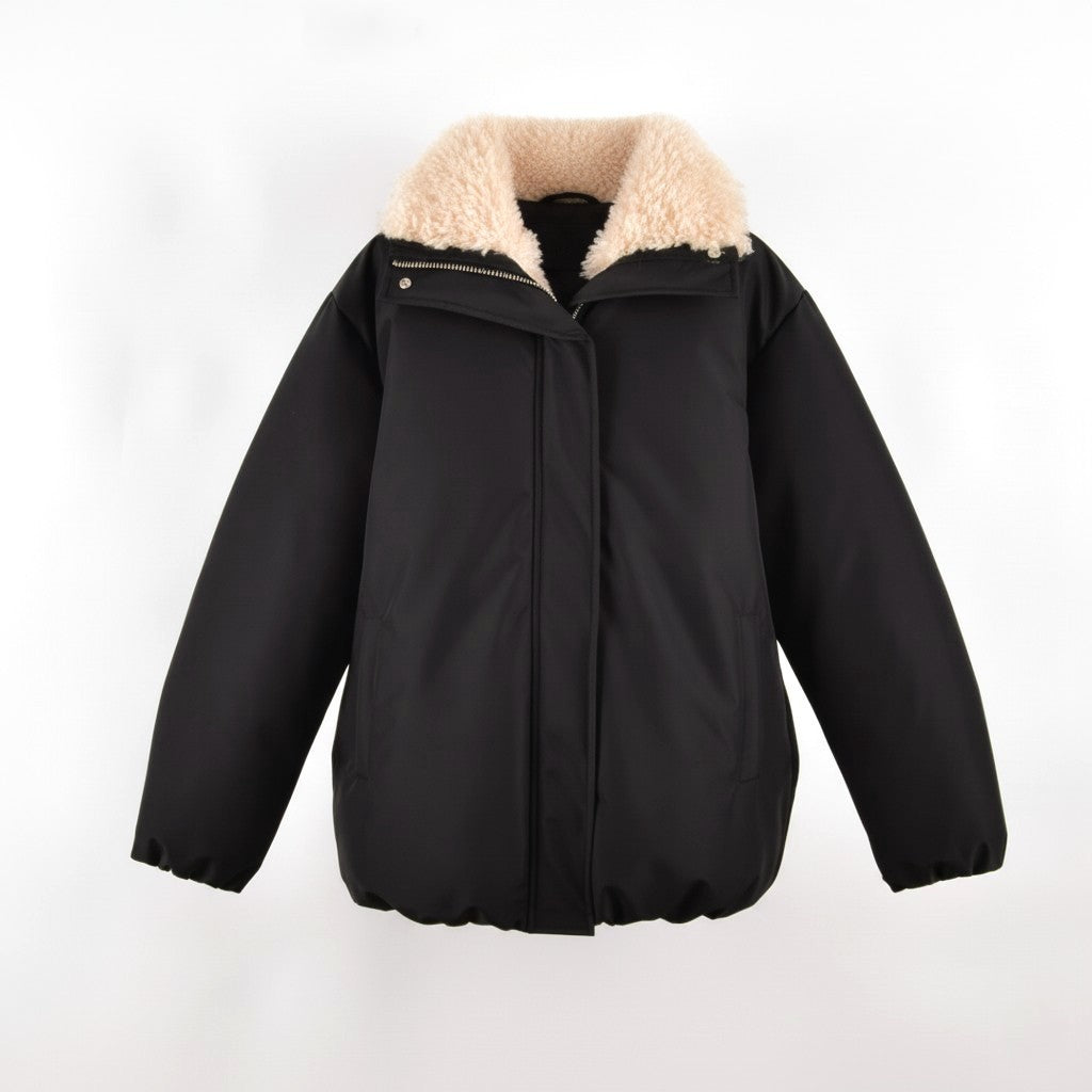 JACKET/PARKA WITH FAUX SHEEP FUR