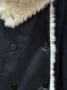 BLOUSON EN SIMILICUIR À INTÉRIEUR FAUSSE FOURRURE