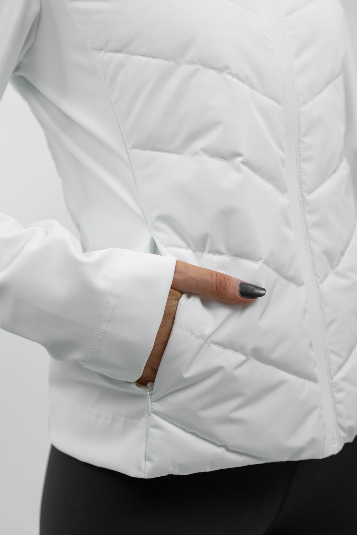 BLOUSON VESTE BIMATIÈRE MATELASSÉ À CAPUCHE