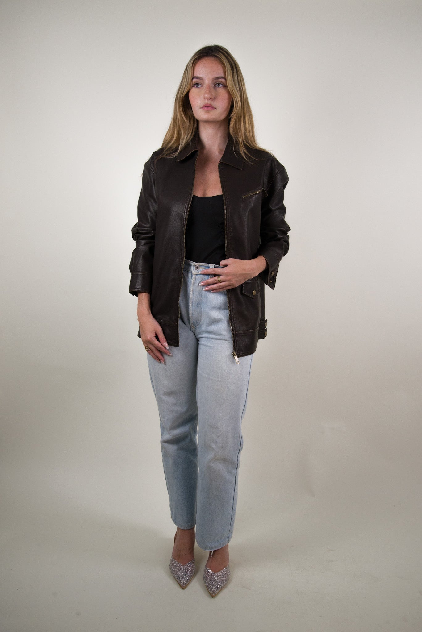 VESTE VINTAGE EN SIMILICUIR