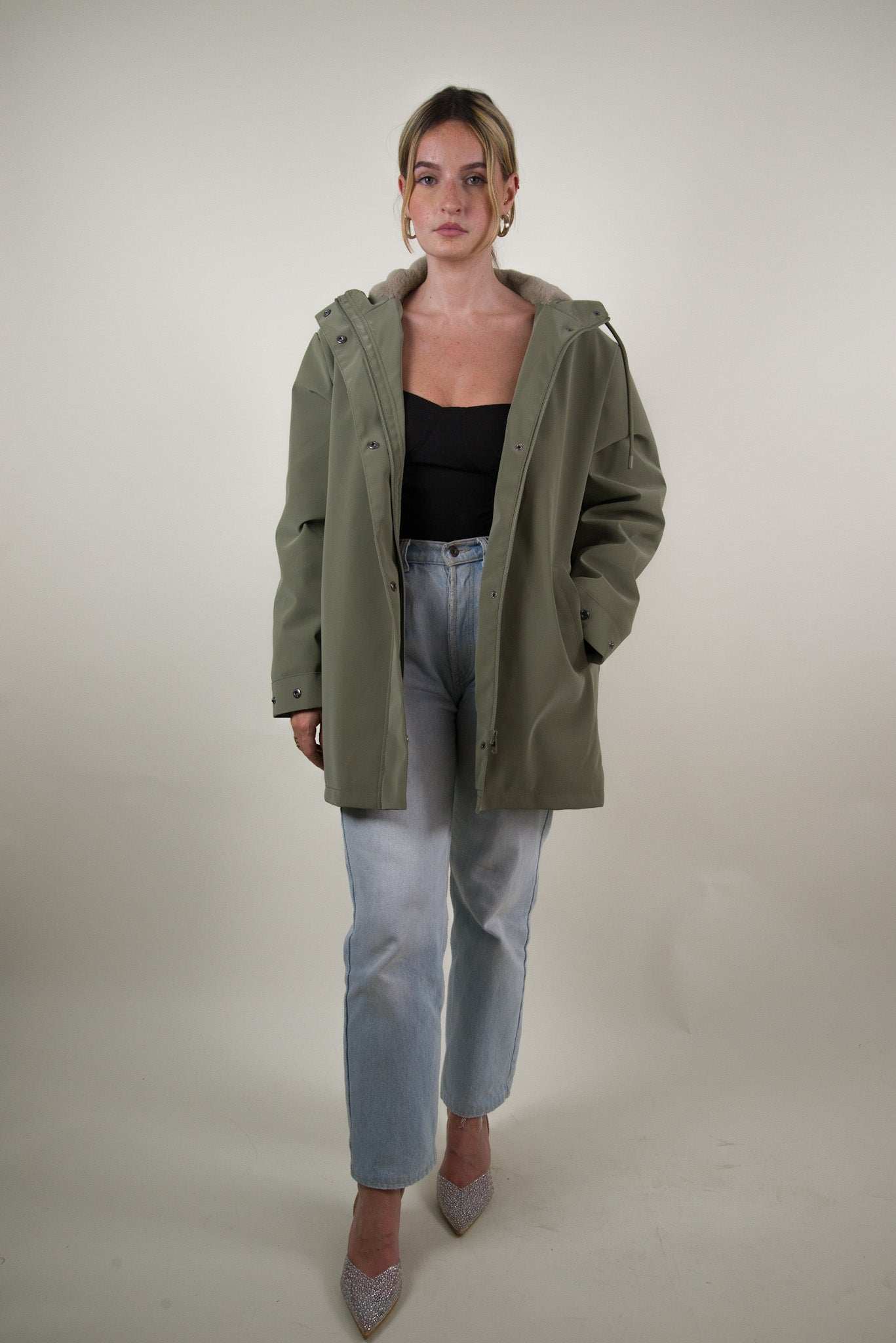 WATERPROOF PARKA WITH FAUX FUR HOOD