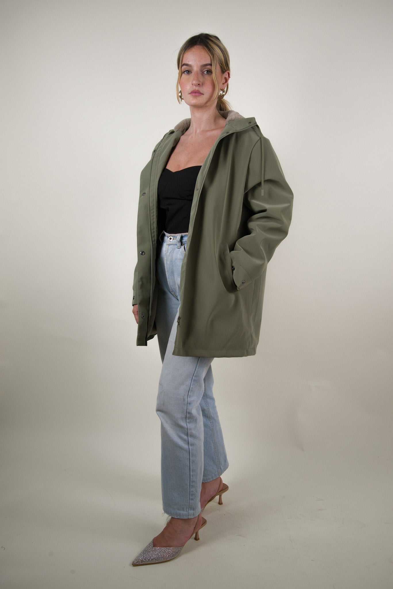 WATERPROOF PARKA WITH FAUX FUR HOOD