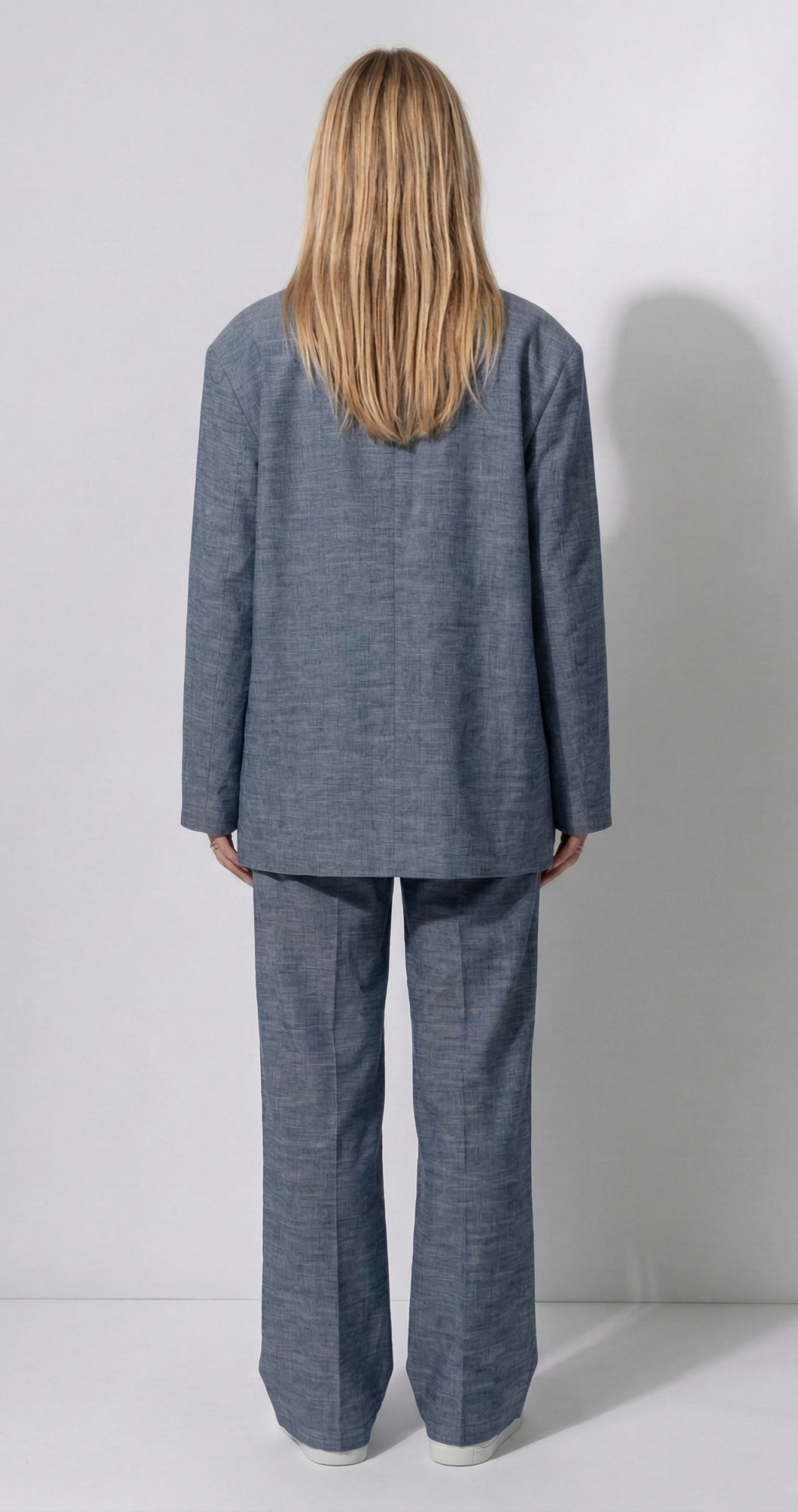 LINEN-EFFECT FLOWING TROUSERS