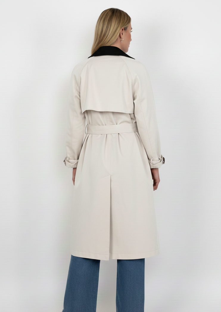 GABARDINA CON CUELLO EN CONTRASTE