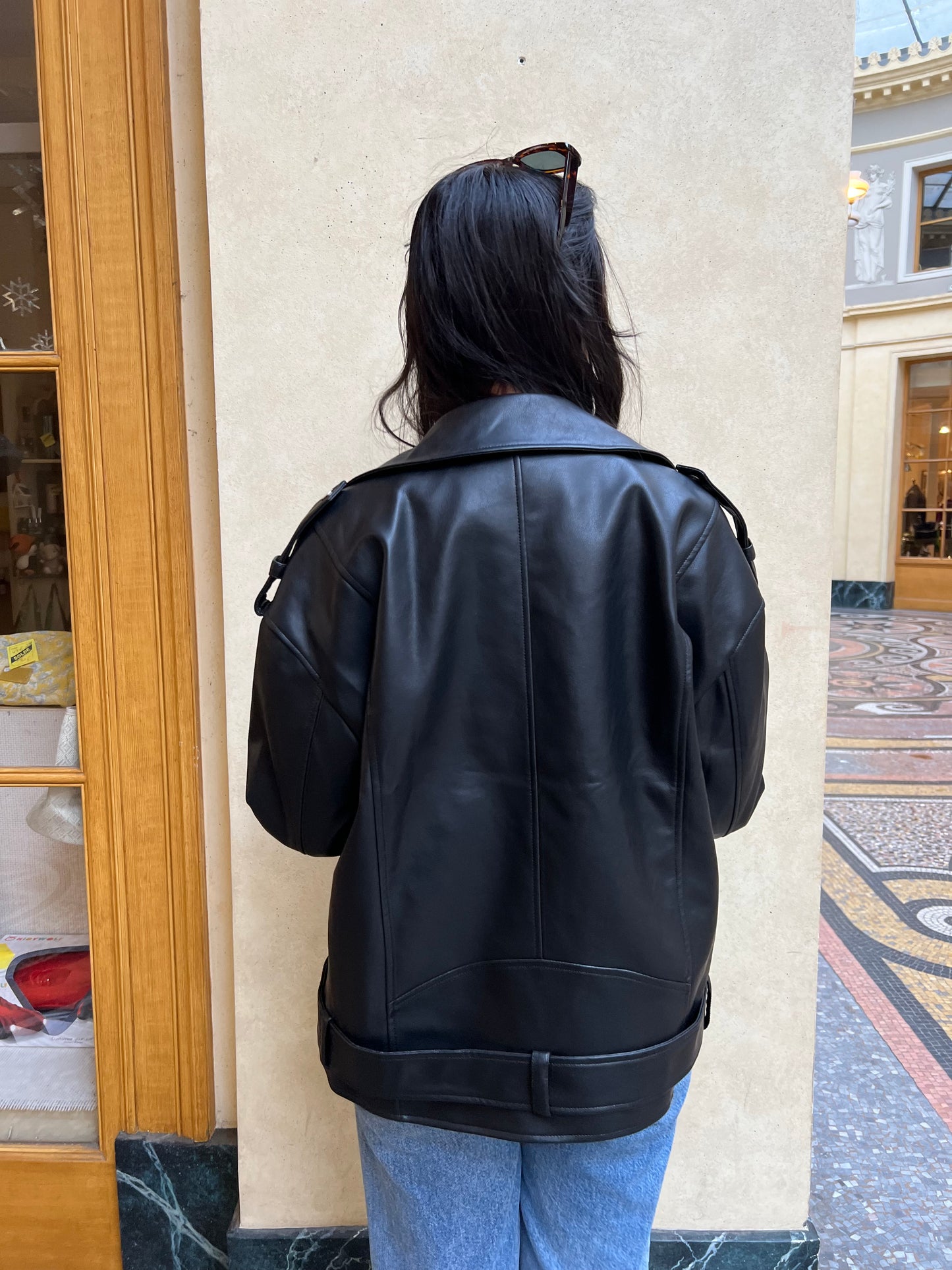 PERFECTO OVERSIZE EN SIMILI CUIR