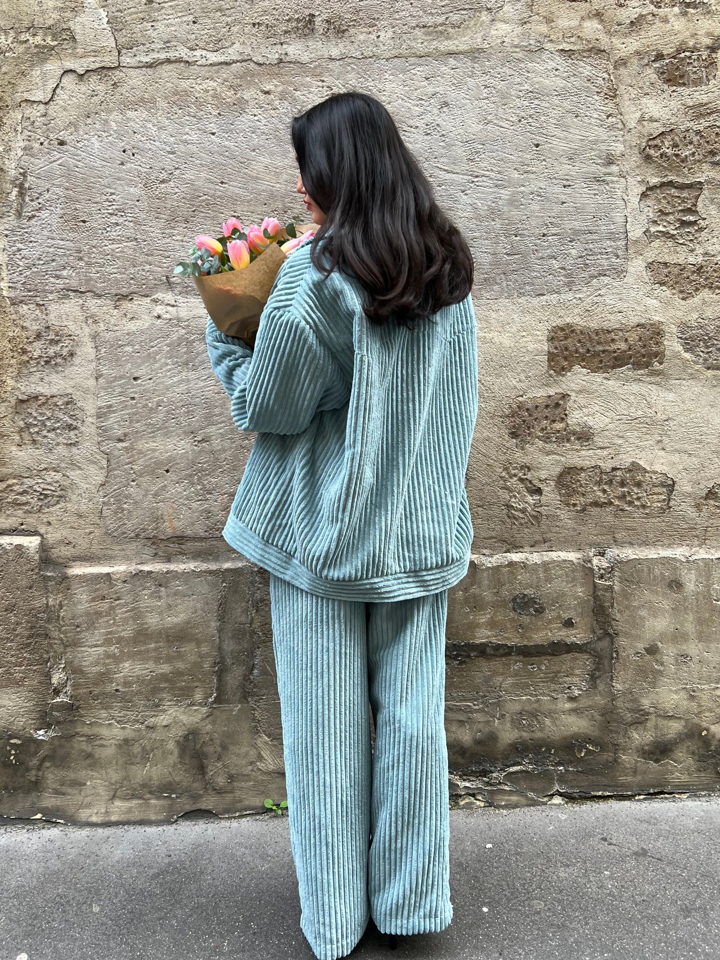 PANTALON EN VELOURS COTELÉ