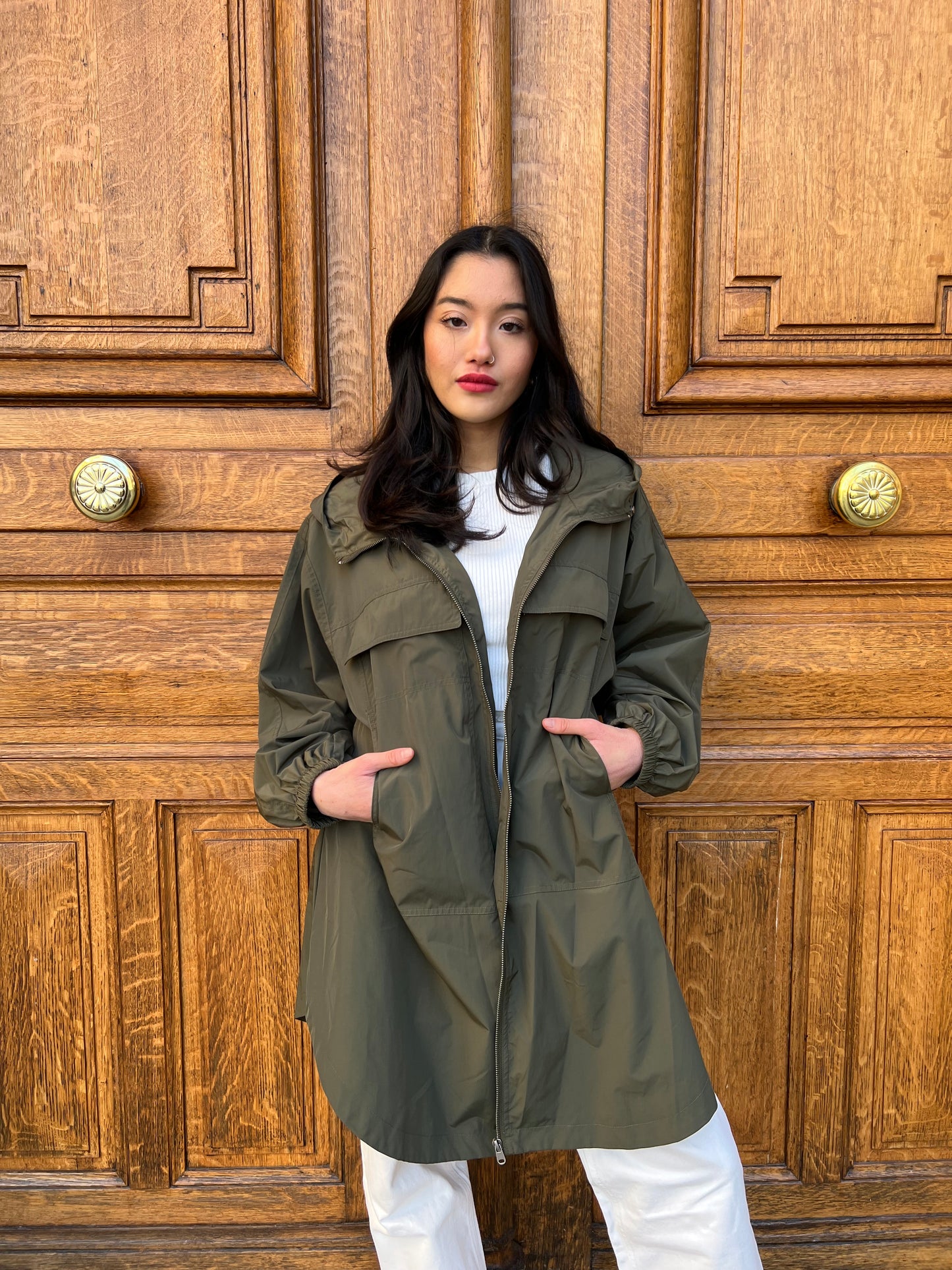 Long hooded parka