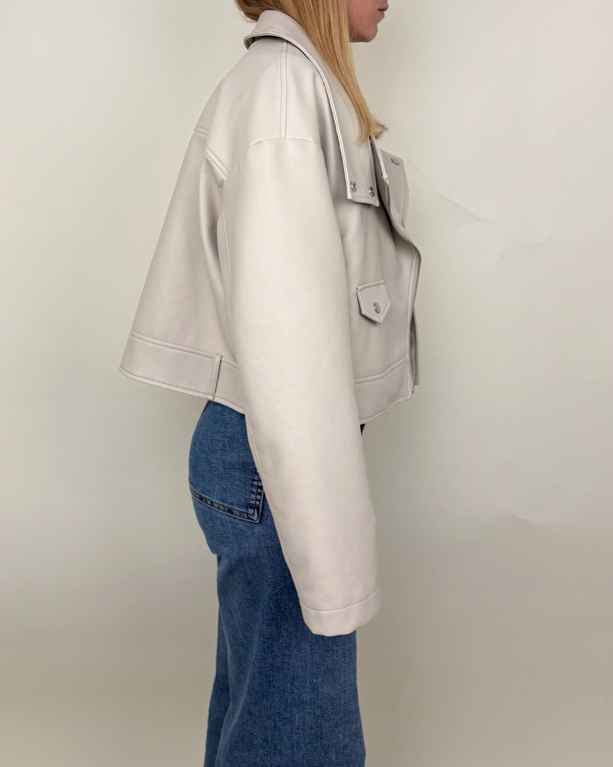 PERFECTO SHORT IN FAUX LEATHER