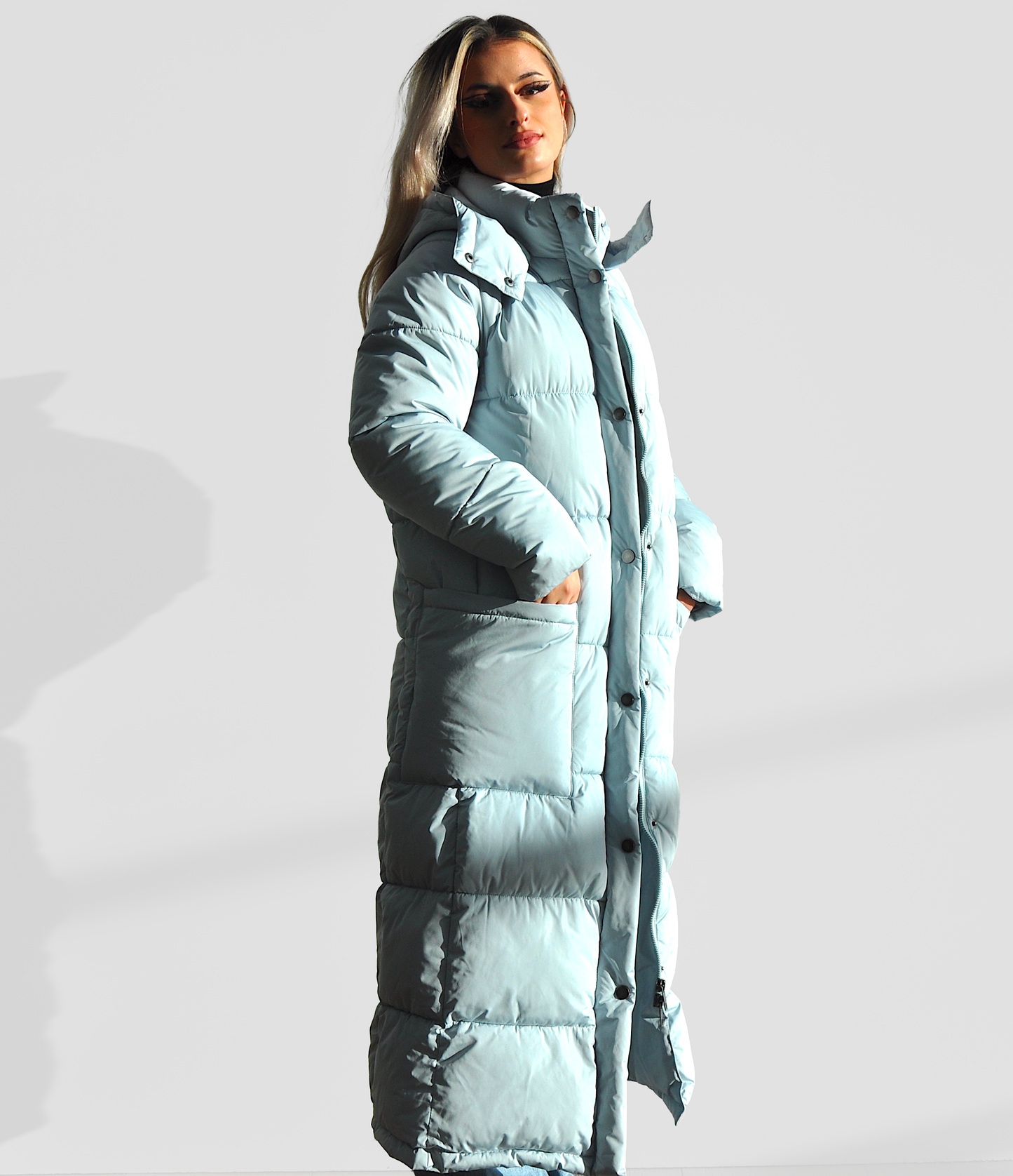 Chaqueta larga de plumón premium