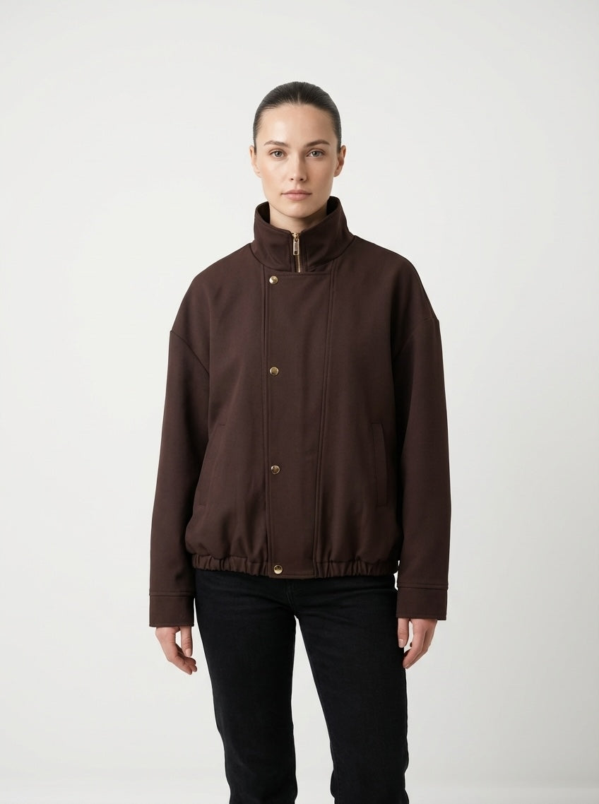 BLOUSON BOMBER A COL MONTANT