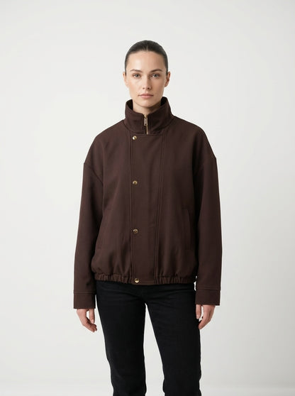 BLOUSON BOMBER A COL MONTANT