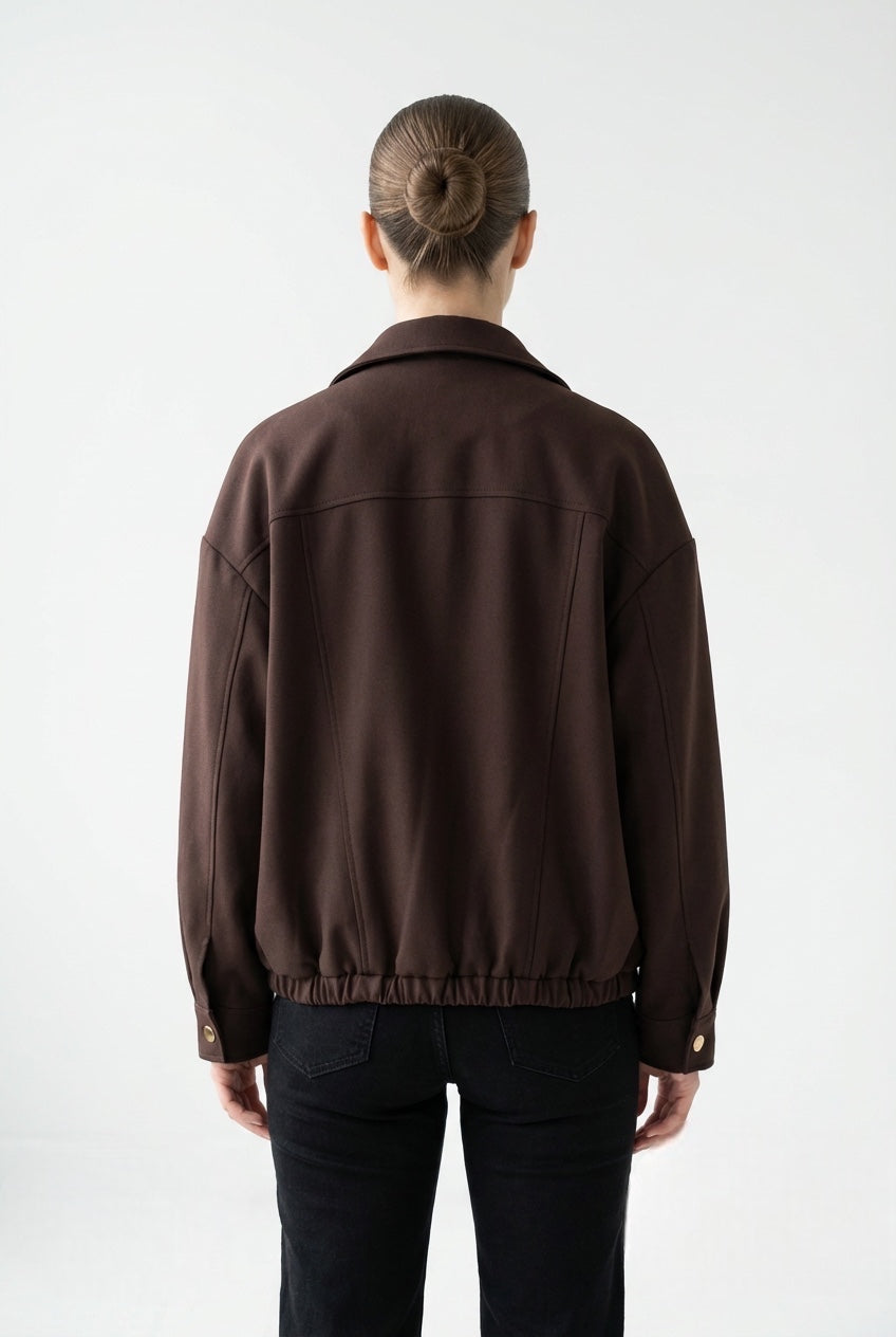 BLOUSON BOMBER A COL MONTANT