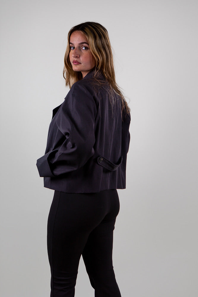 Veste courte style trench