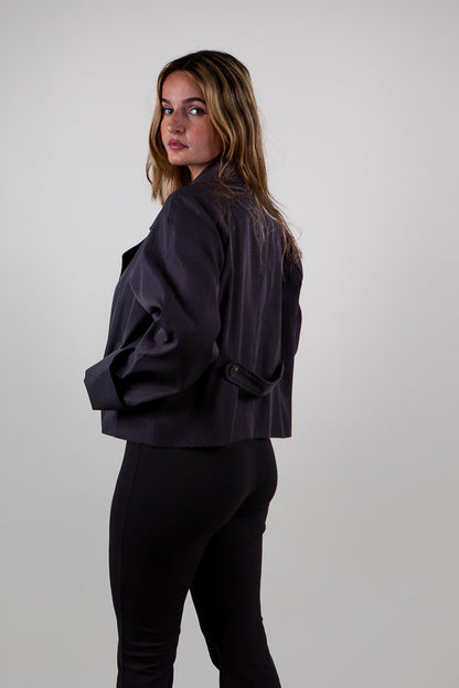 Veste courte style trench