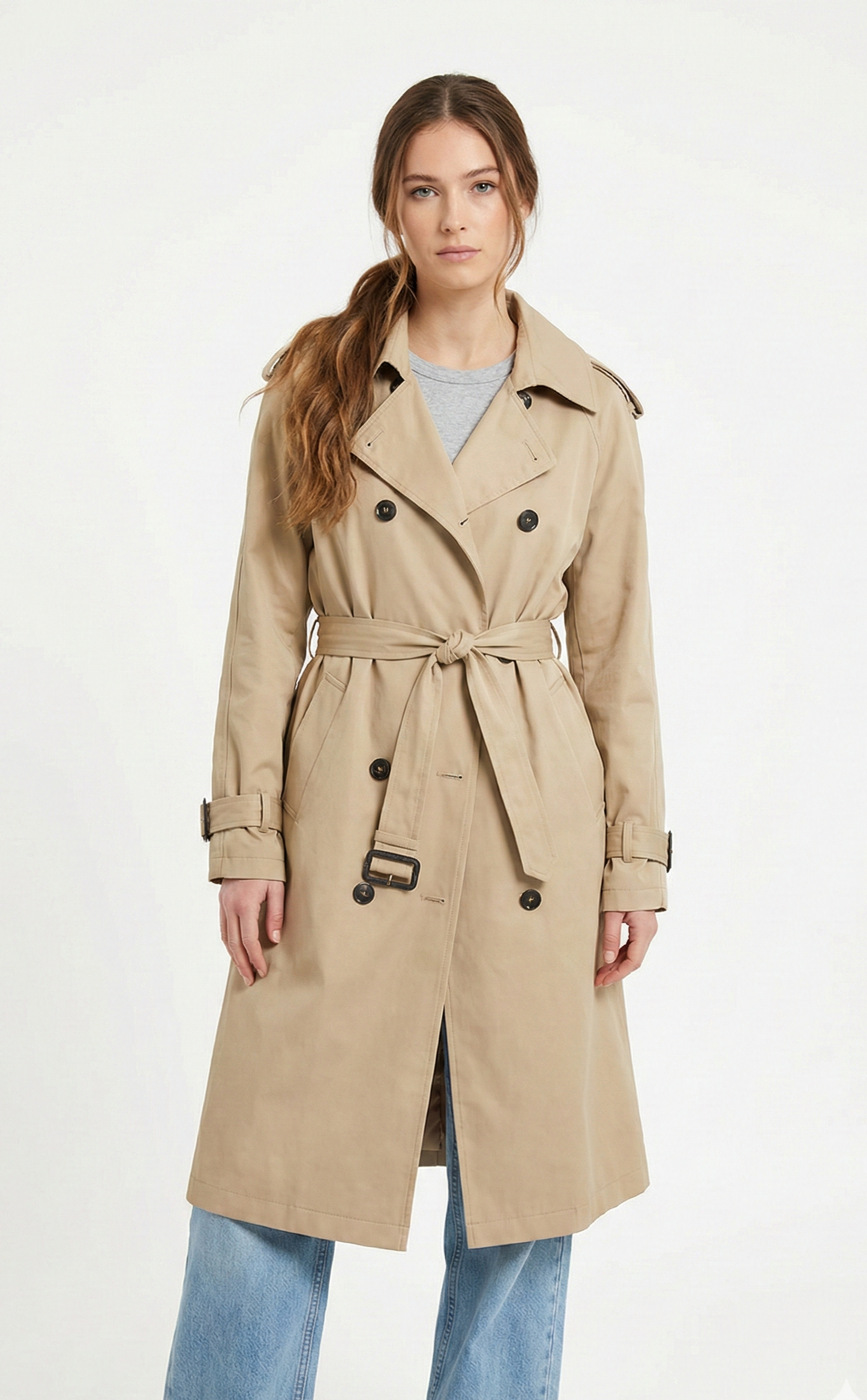 TRENCH COAT WITH ADJUSTABLE BELT