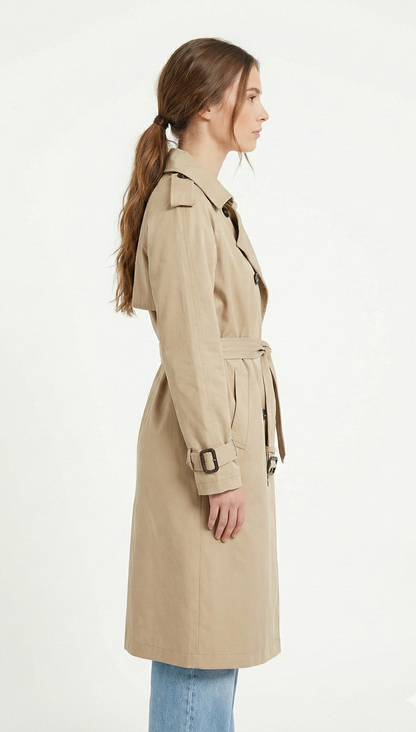 TRENCH COAT WITH ADJUSTABLE BELT