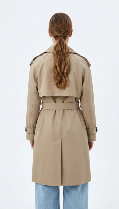 TRENCH COAT WITH ADJUSTABLE BELT