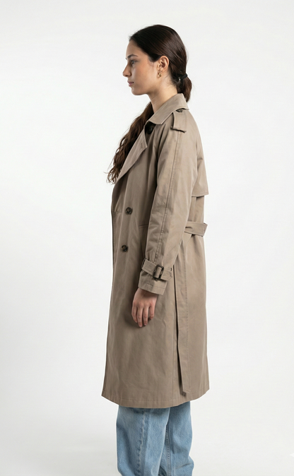 TRENCH COAT WITH ADJUSTABLE BELT