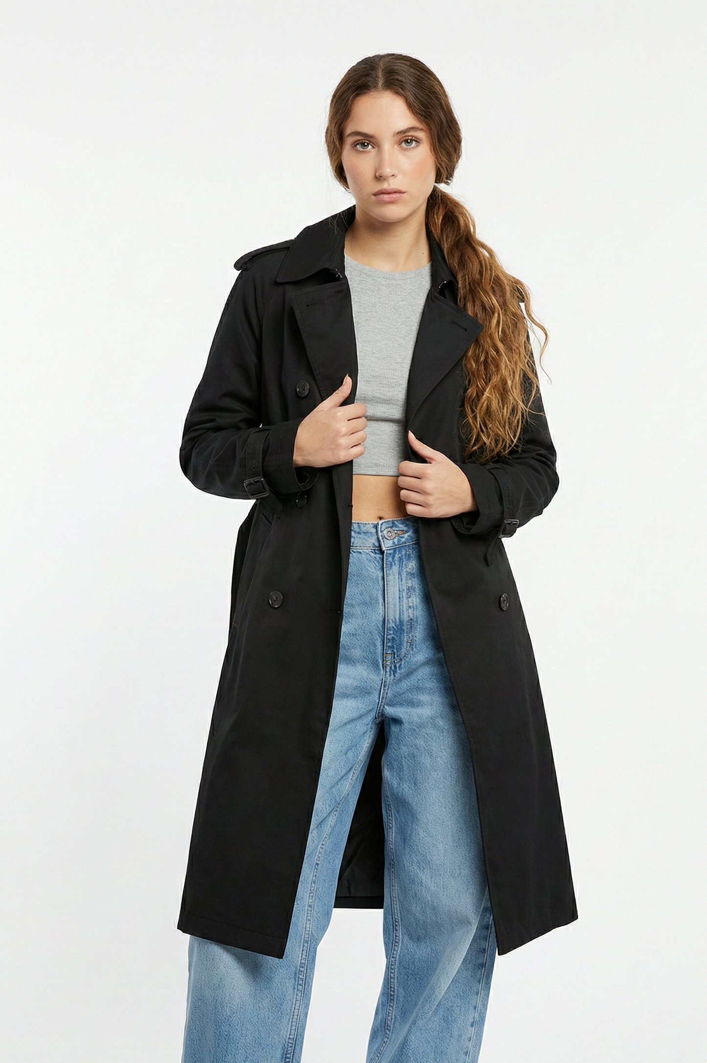 TRENCH COAT WITH ADJUSTABLE BELT