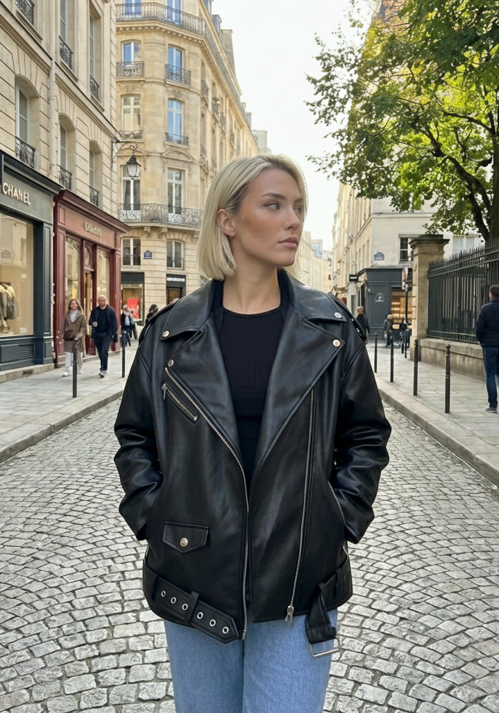 OVERSIZED LEATHERETTE PERFECTO