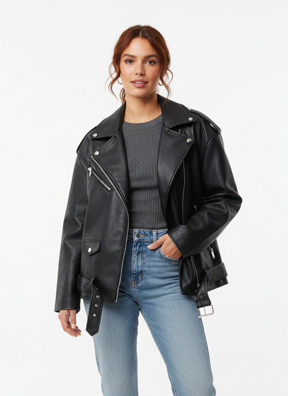 OVERSIZED LEATHERETTE PERFECTO