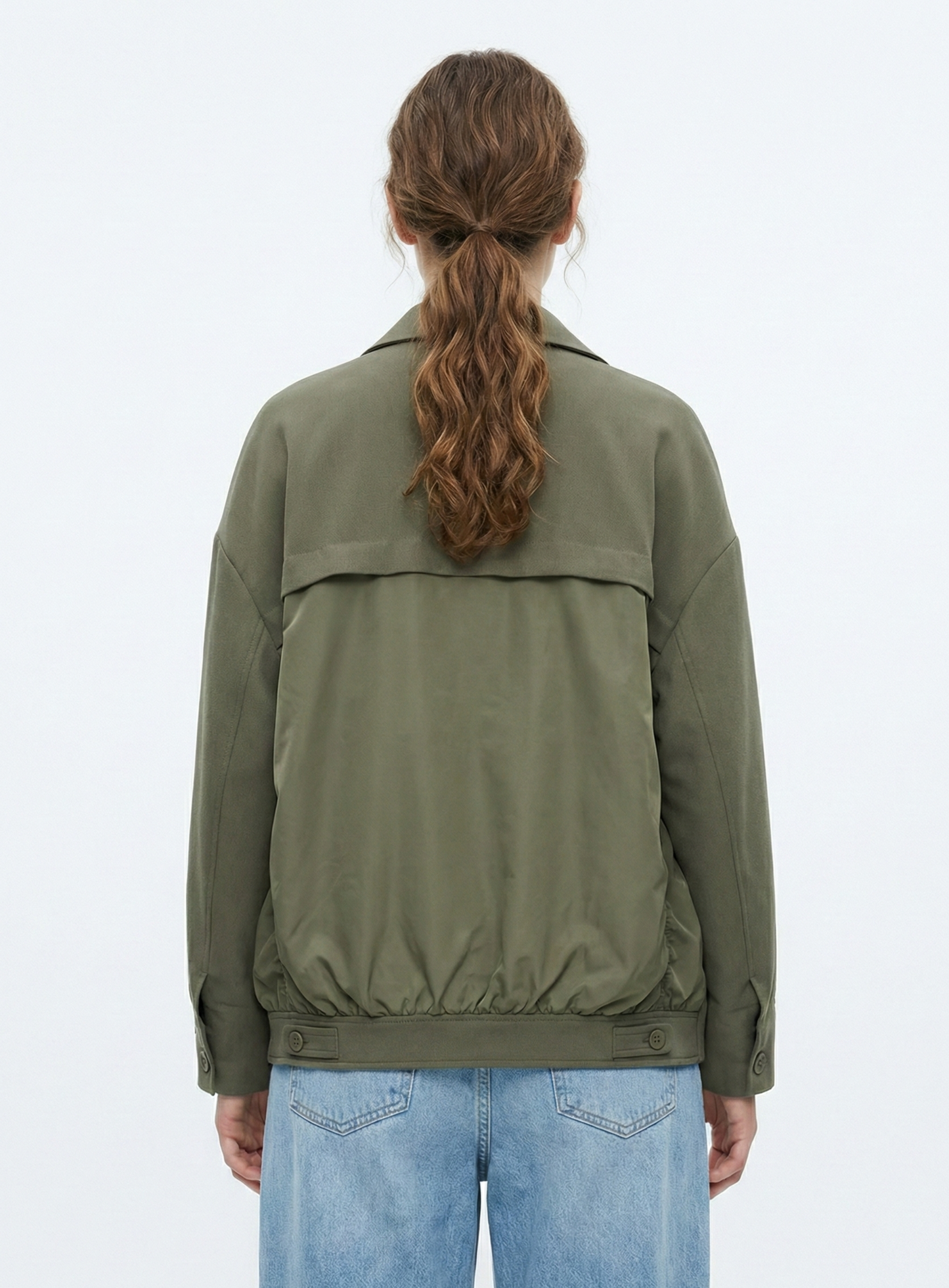 BI-MATERIAL BLAZER JACKET