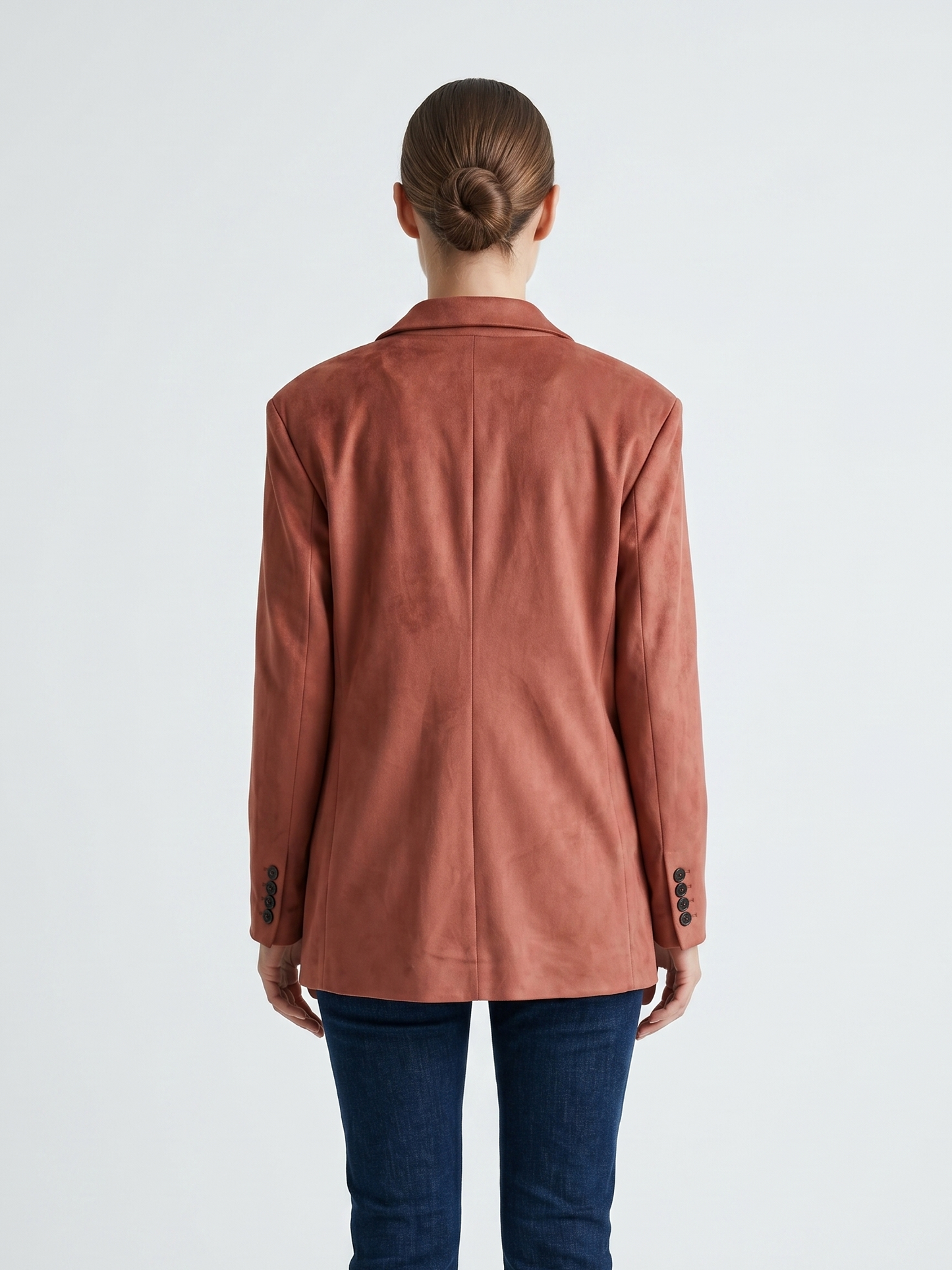 SUEDE-EFFECT BLAZER