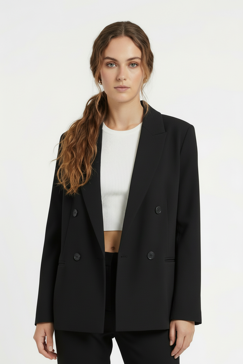 LE BLAZER À DOUBLE BOUTONNAGE