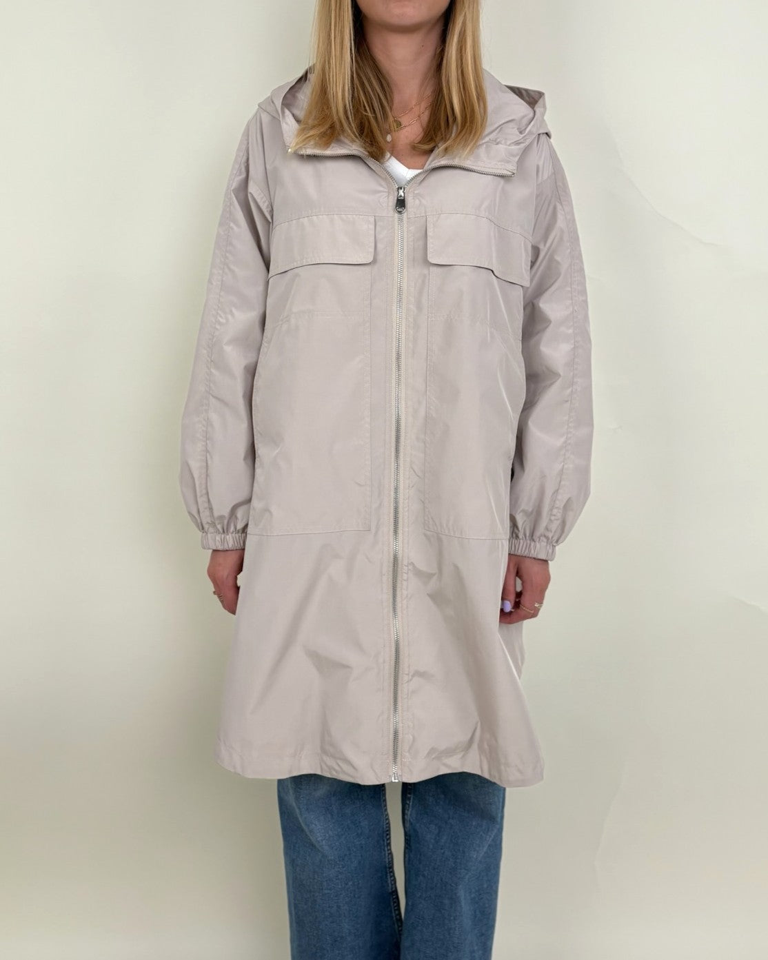 Long hooded parka