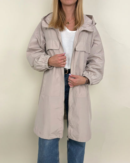 Long hooded parka
