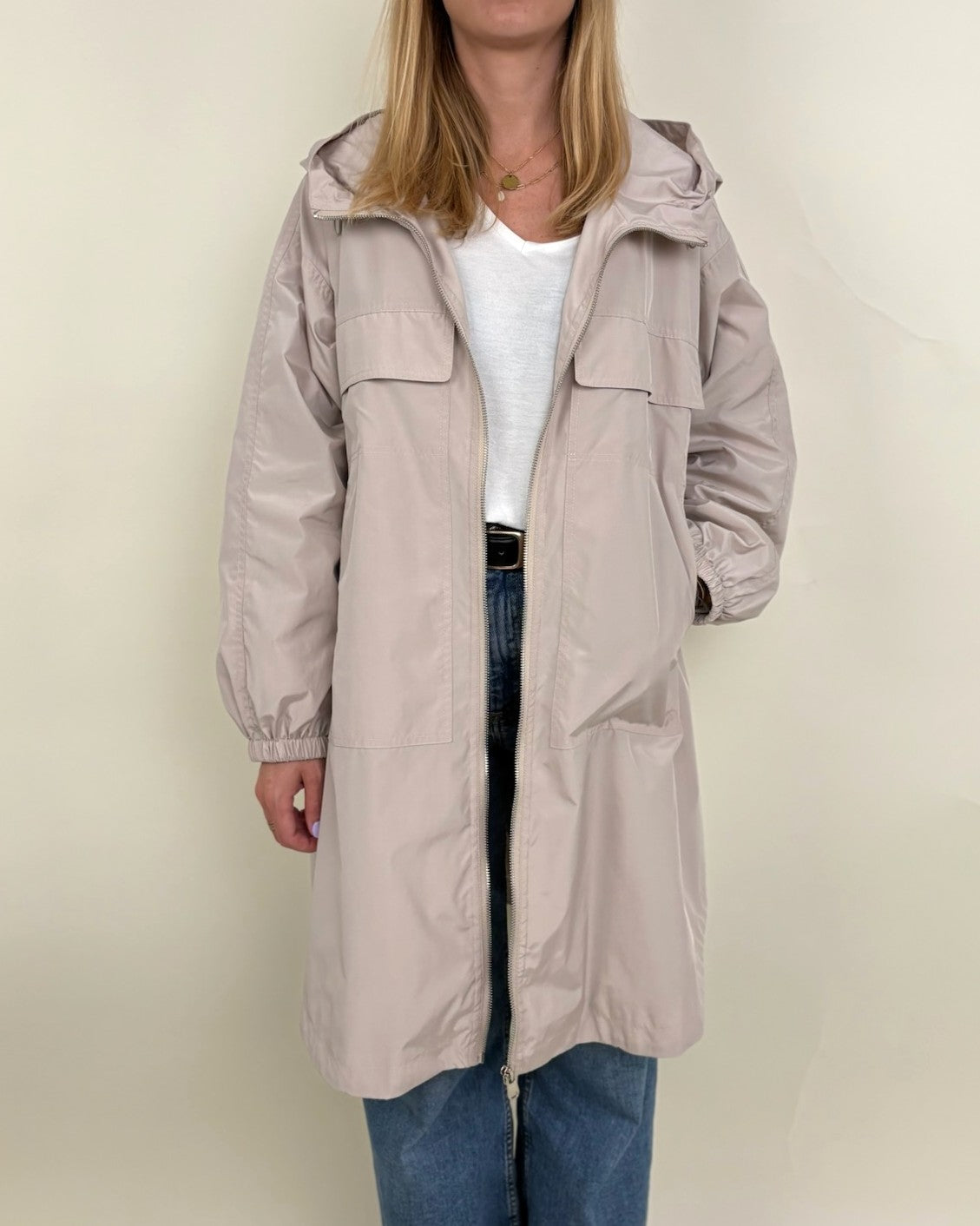 Long hooded parka