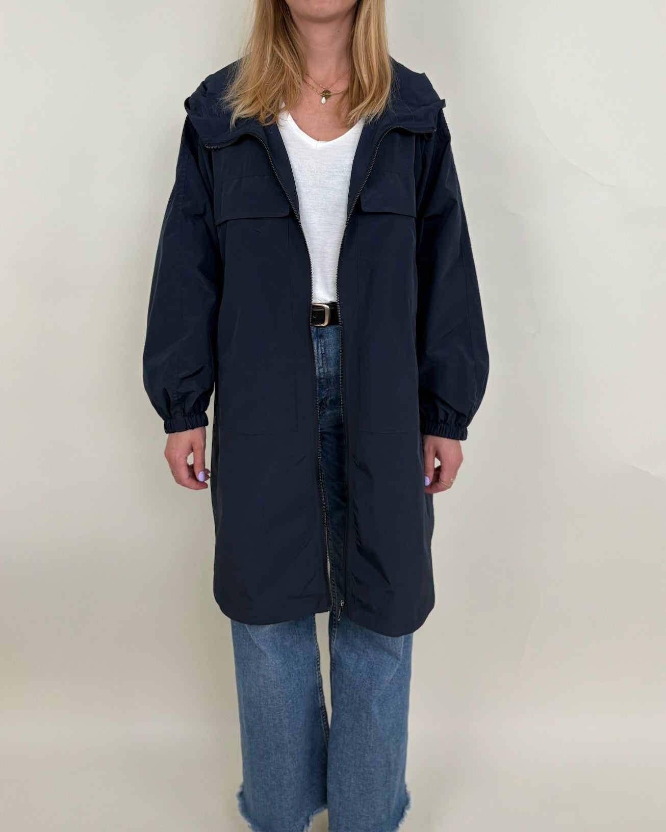 Long hooded parka